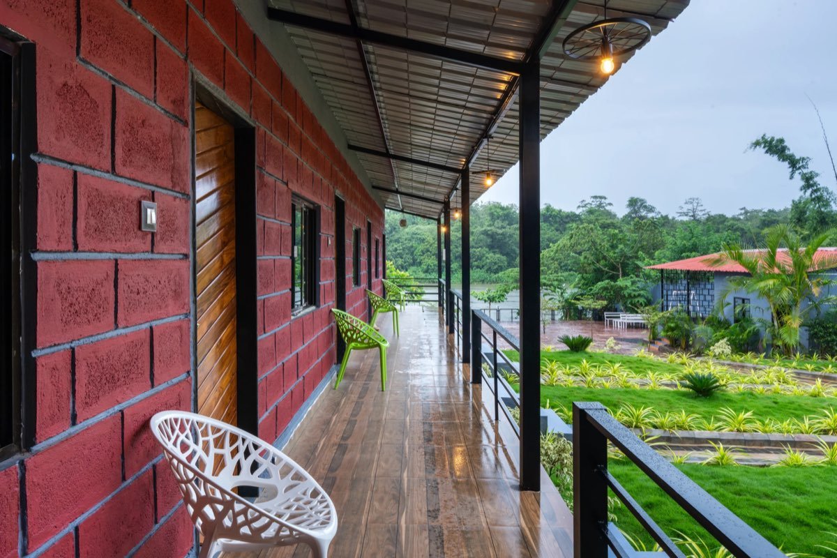 Room verandah overlooking the lawns