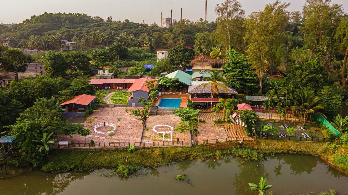 Aerial view of River Point by the Kali river