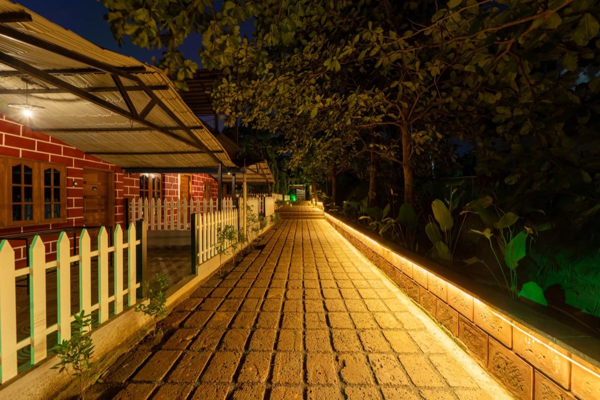 Illuminated garden walkway