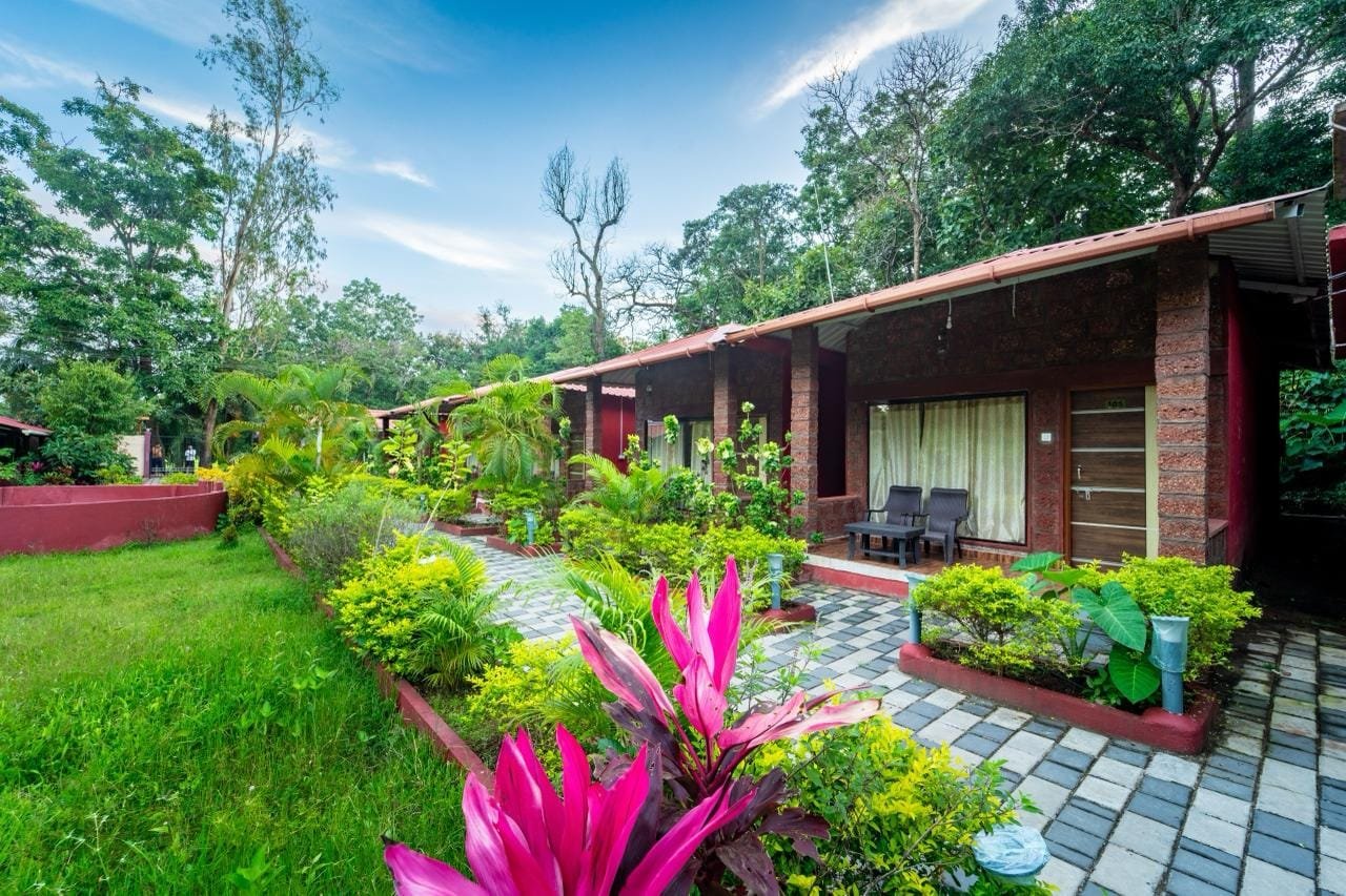 Cottages with private sit-outs and flower beds